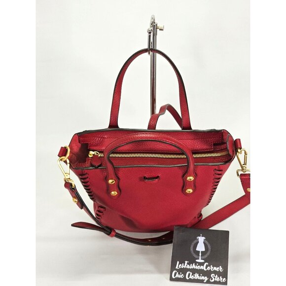 Annabel Ingall Women's Red Leather Ella Whipstitch Tote Bag Medium 2001 - Picture 14 of 15